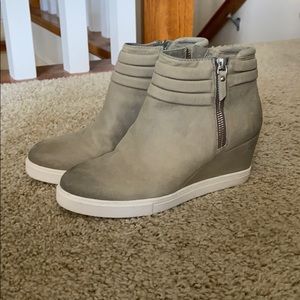 Wedge sneaker boots